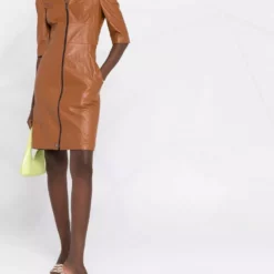 Karl Lagerfeld zipped leather dress