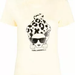 Karl Lagerfeld Ikonik leopard-print logo T-shirt