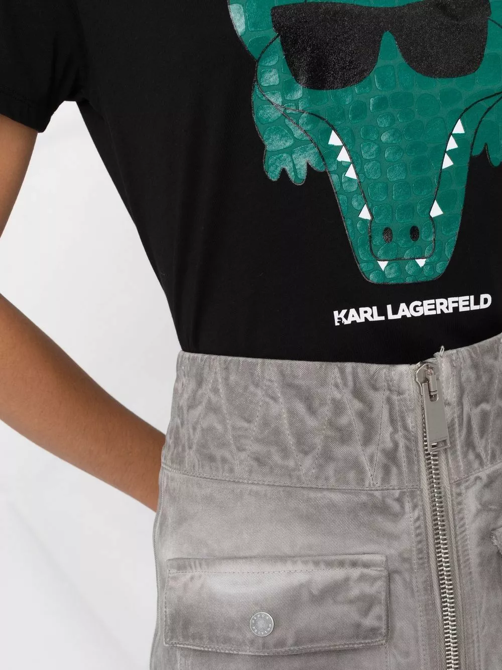 Karl Lagerfeld Ikonik logo crocodile T-shirt