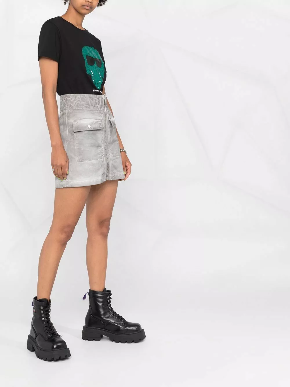 Karl Lagerfeld Ikonik logo crocodile T-shirt