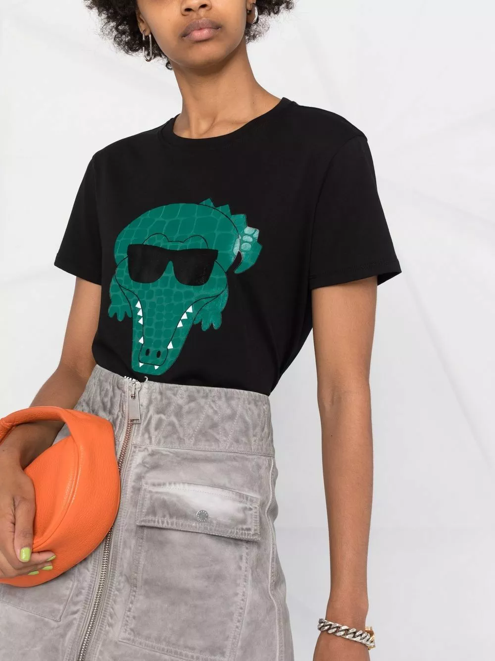 Karl Lagerfeld Ikonik logo crocodile T-shirt