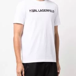 Karl Lagerfeld Ikonik embroidered-cow logo T-shirt