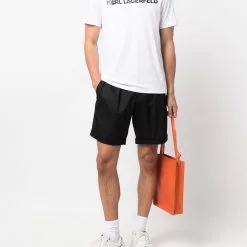 Karl Lagerfeld Ikonik embroidered-cow logo T-shirt