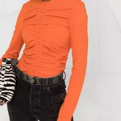 Karl Lagerfeld ruched long-sleeve top