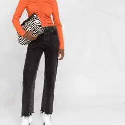 Karl Lagerfeld ruched long-sleeve top