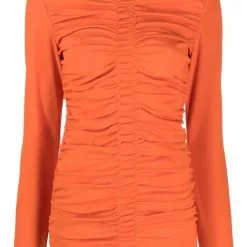 Karl Lagerfeld ruched long-sleeve top