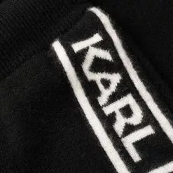 Karl Lagerfeld logo cashmere trousers