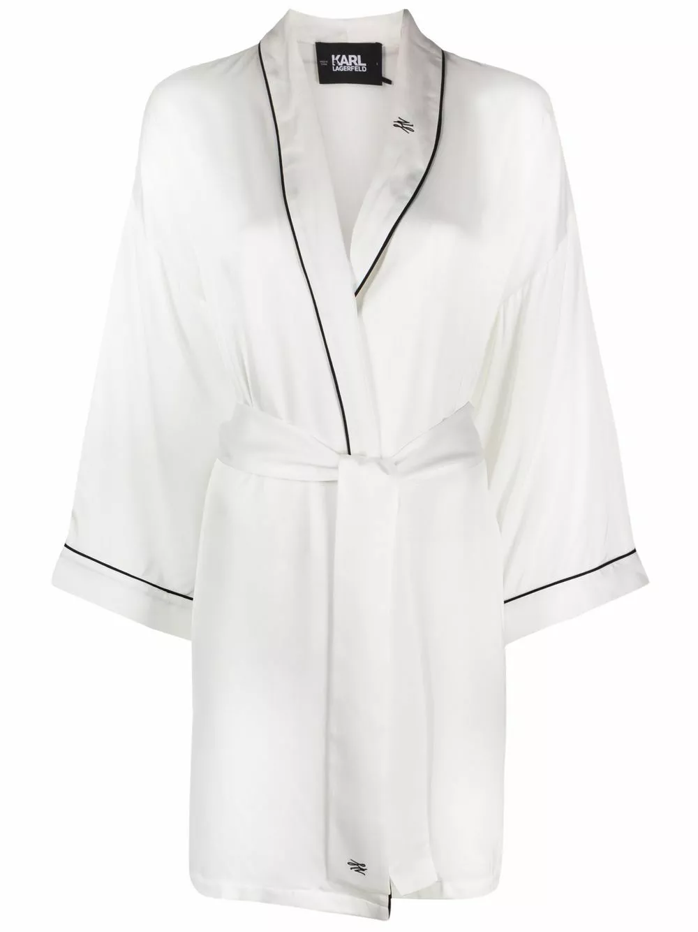 Karl Lagerfeld satin logo kimono