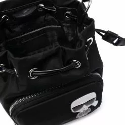 Karl Lagerfeld quilted-logo mini bag