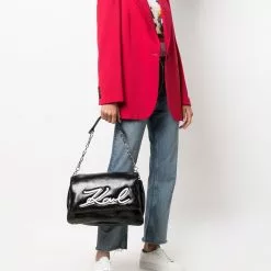 Karl Lagerfeld K/Signature large soft shoulder bag