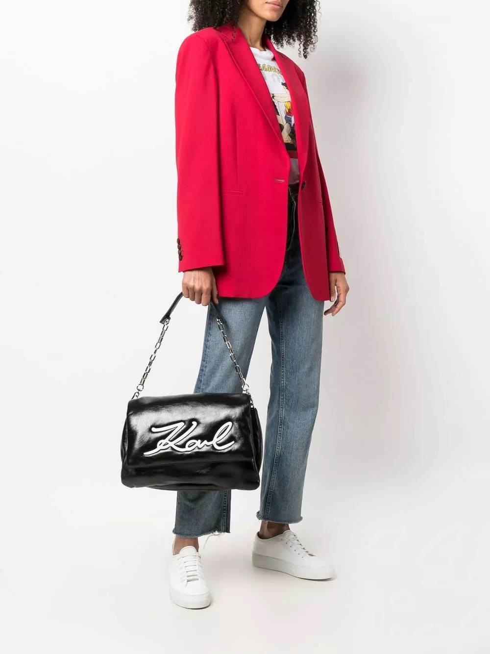 Karl Lagerfeld K/Signature large soft shoulder bag