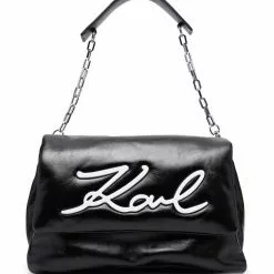 Karl Lagerfeld K/Signature large soft shoulder bag
