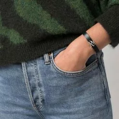 Karl Lagerfeld Autograph plaque-detail bracelet