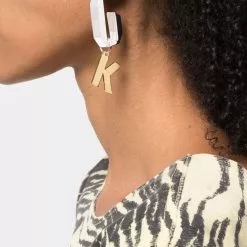 Karl Lagerfeld K Link pendant earrings