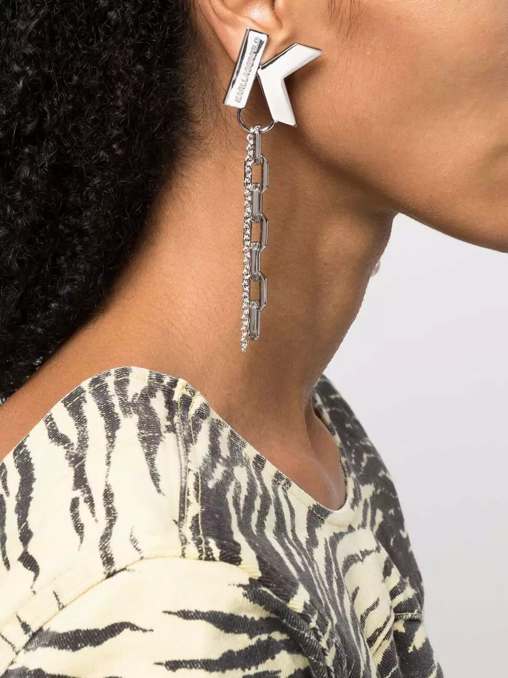 Karl Lagerfeld K Chain pendant earrings
