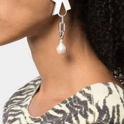 Karl Lagerfeld K Chain pendant earrings