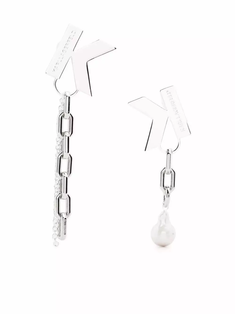 Karl Lagerfeld K Chain pendant earrings