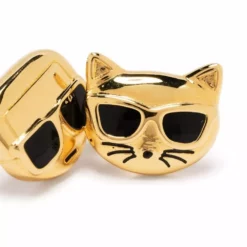 Karl Lagerfeld Ikonik Karl Choupette stud earrings