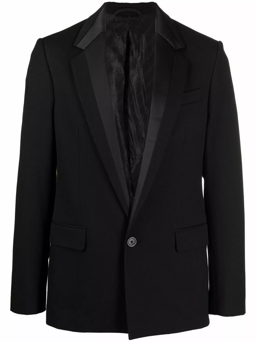 Karl Lagerfeld contrast trim single-breasted blazer