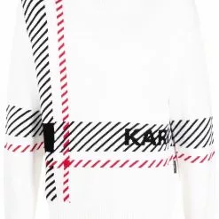 Karl Lagerfeld logo-print round neck jumper