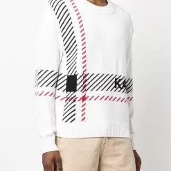 Karl Lagerfeld logo-print round neck jumper