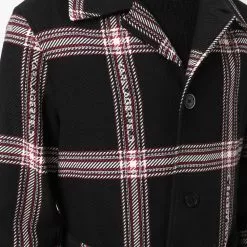 Karl Lagerfeld check print belted coat