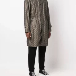 Karl Lagerfeld KI monogram print parka