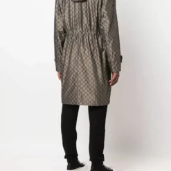 Karl Lagerfeld KI monogram print parka