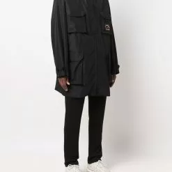 Karl Lagerfeld logo-patch athleisure parka