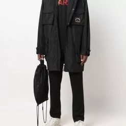 Karl Lagerfeld logo-patch athleisure parka