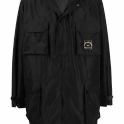 Karl Lagerfeld logo-patch athleisure parka