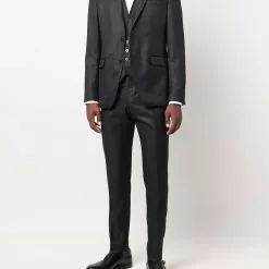 Karl Lagerfeld bar-pin collar poplin shirt