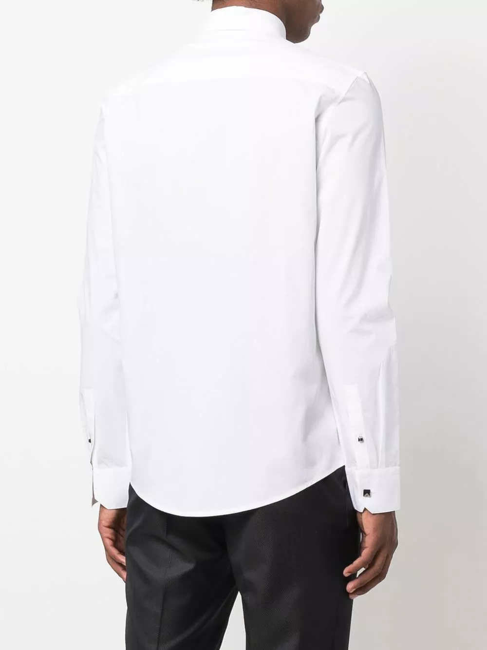 Karl Lagerfeld bar-pin collar poplin shirt