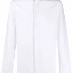 Karl Lagerfeld bar-pin collar poplin shirt