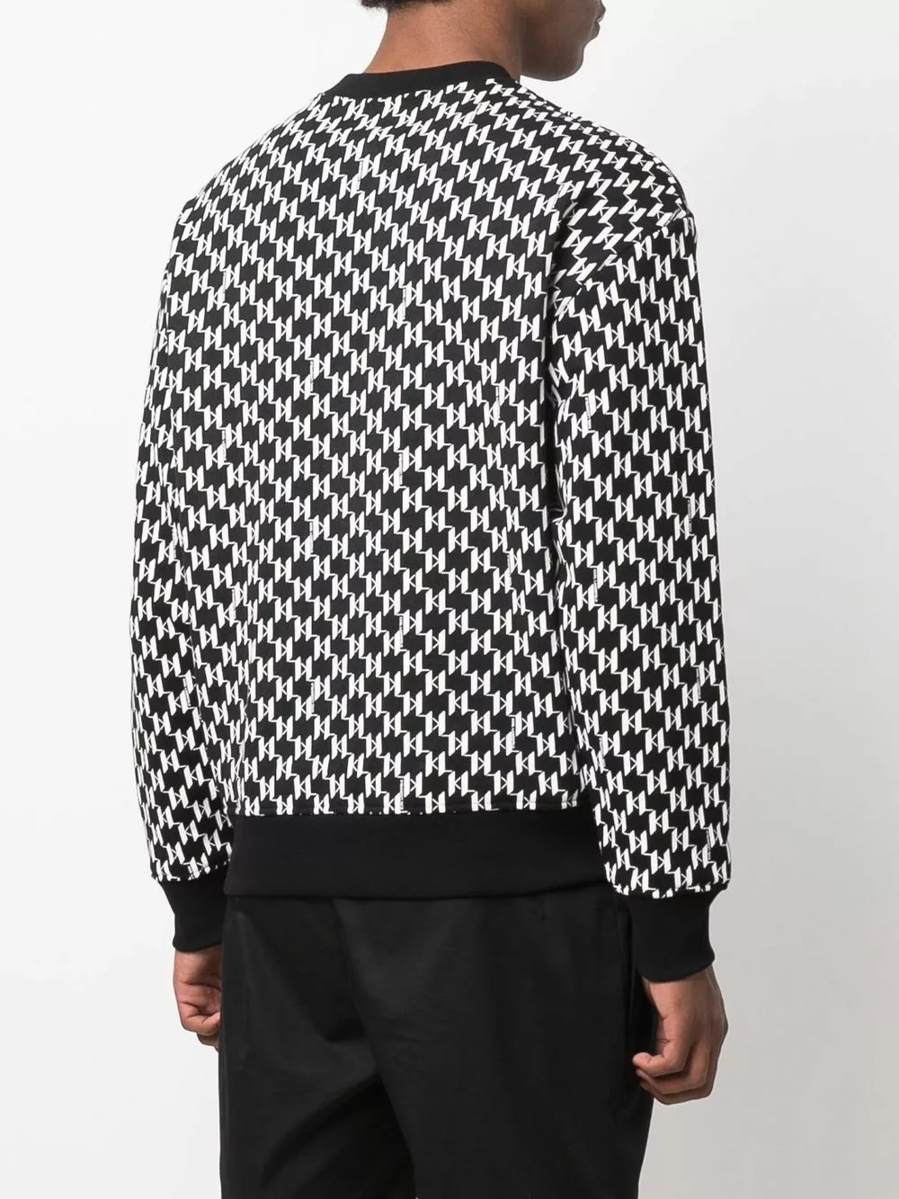 Karl Lagerfeld Ikonik monogram-pattern jumper