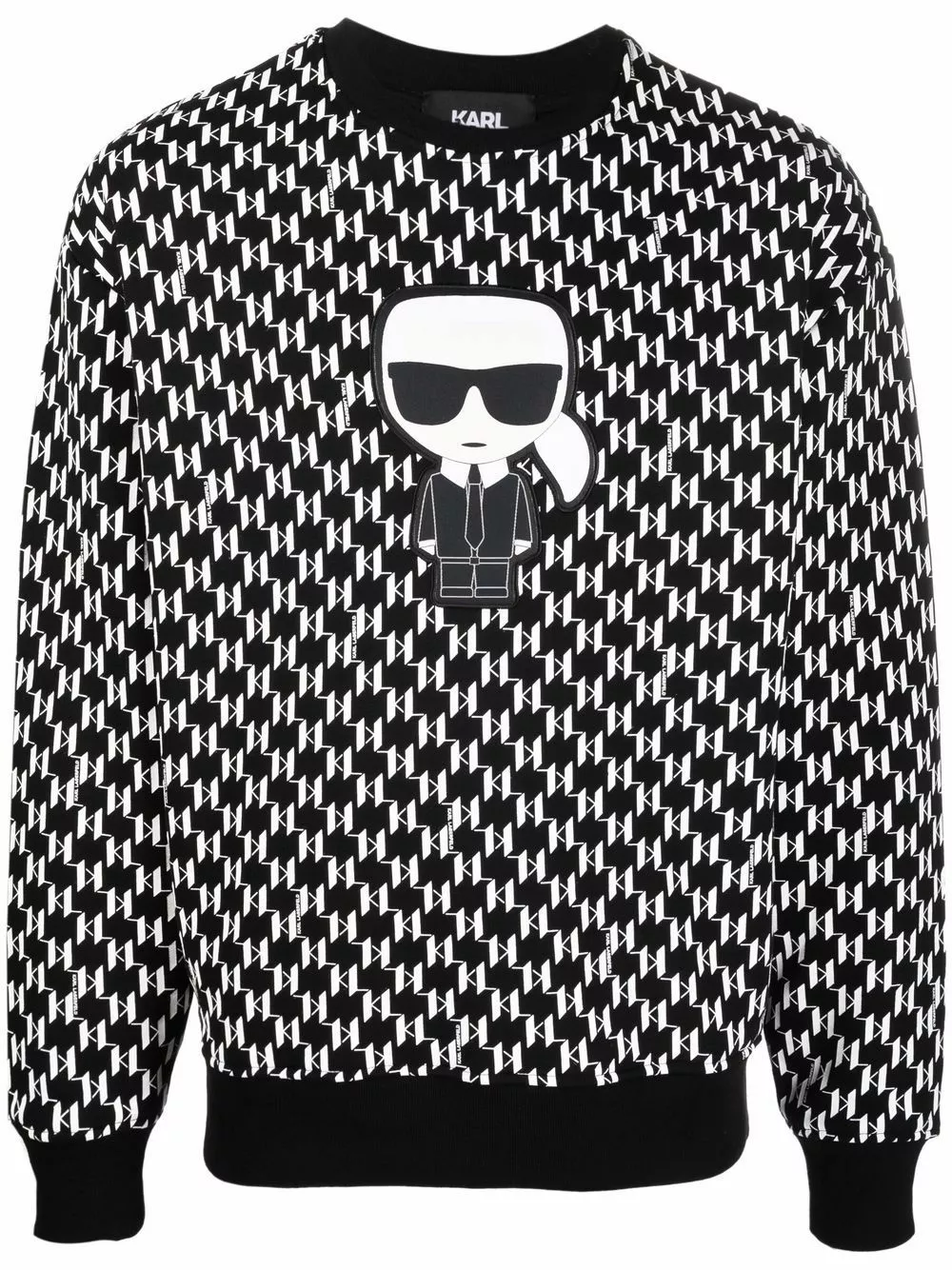 Karl Lagerfeld Ikonik monogram-pattern jumper