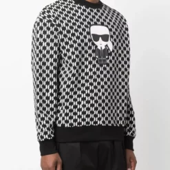 Karl Lagerfeld Ikonik monogram-pattern jumper
