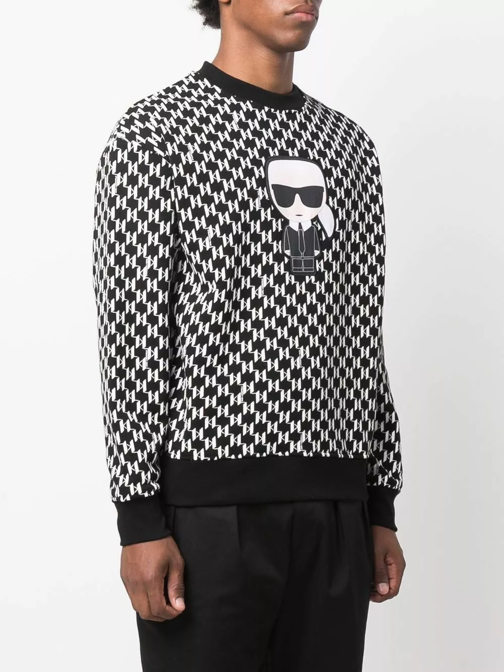 Karl Lagerfeld Ikonik monogram-pattern jumper