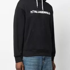 Karl Lagerfeld logo-print pullover hoodie