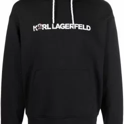Karl Lagerfeld logo-print pullover hoodie
