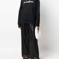 Karl Lagerfeld logo-print pullover hoodie
