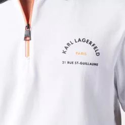 Karl Lagerfeld logo-print collar polo shirt