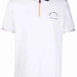 Karl Lagerfeld logo-print collar polo shirt