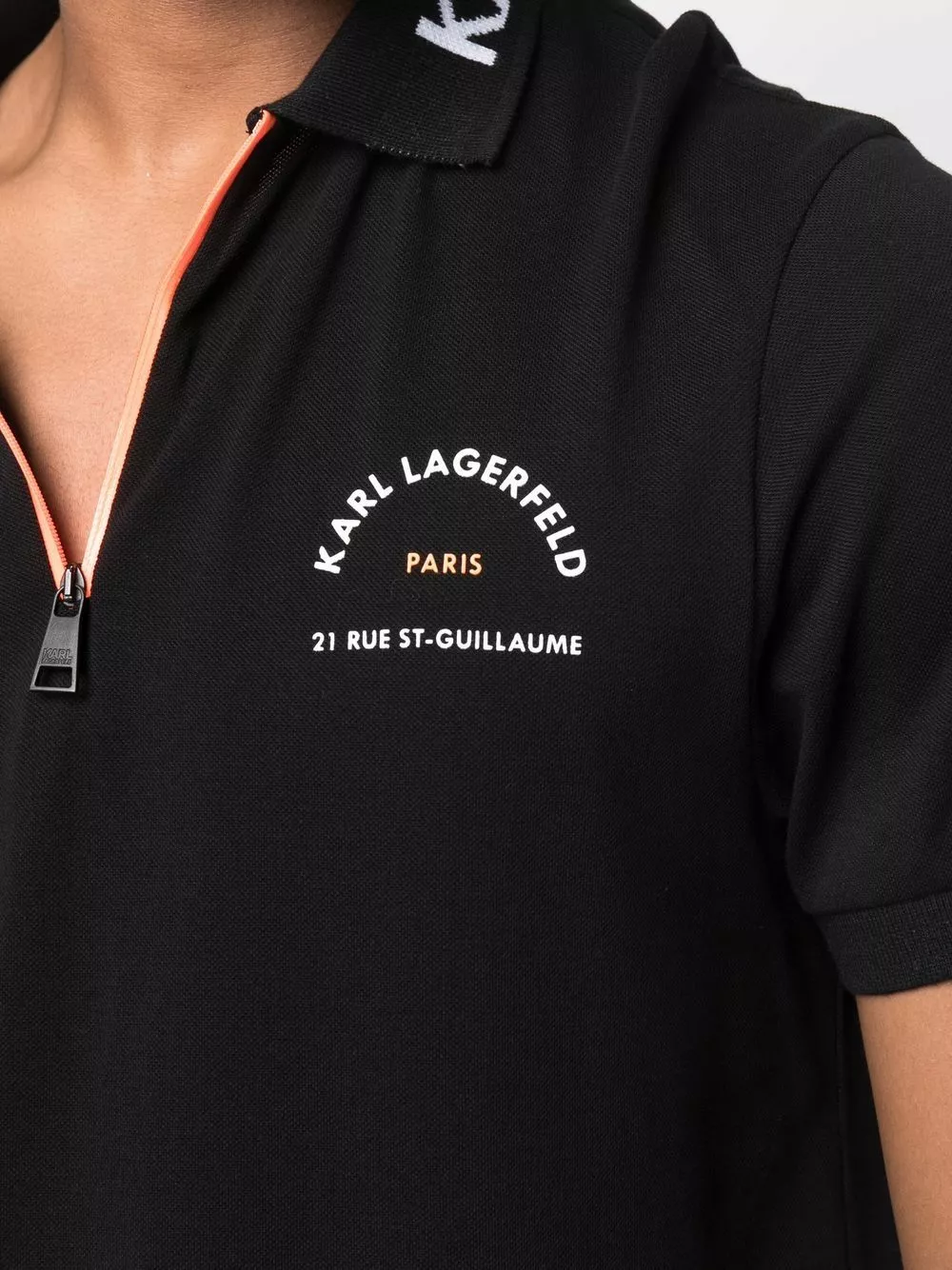 Karl Lagerfeld Athleisure half-zip polo shirt