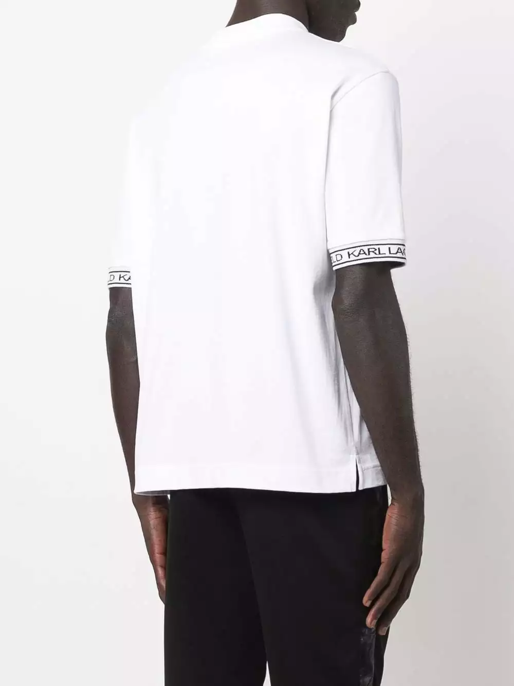 Karl Lagerfeld mock-neck logo T-shirt