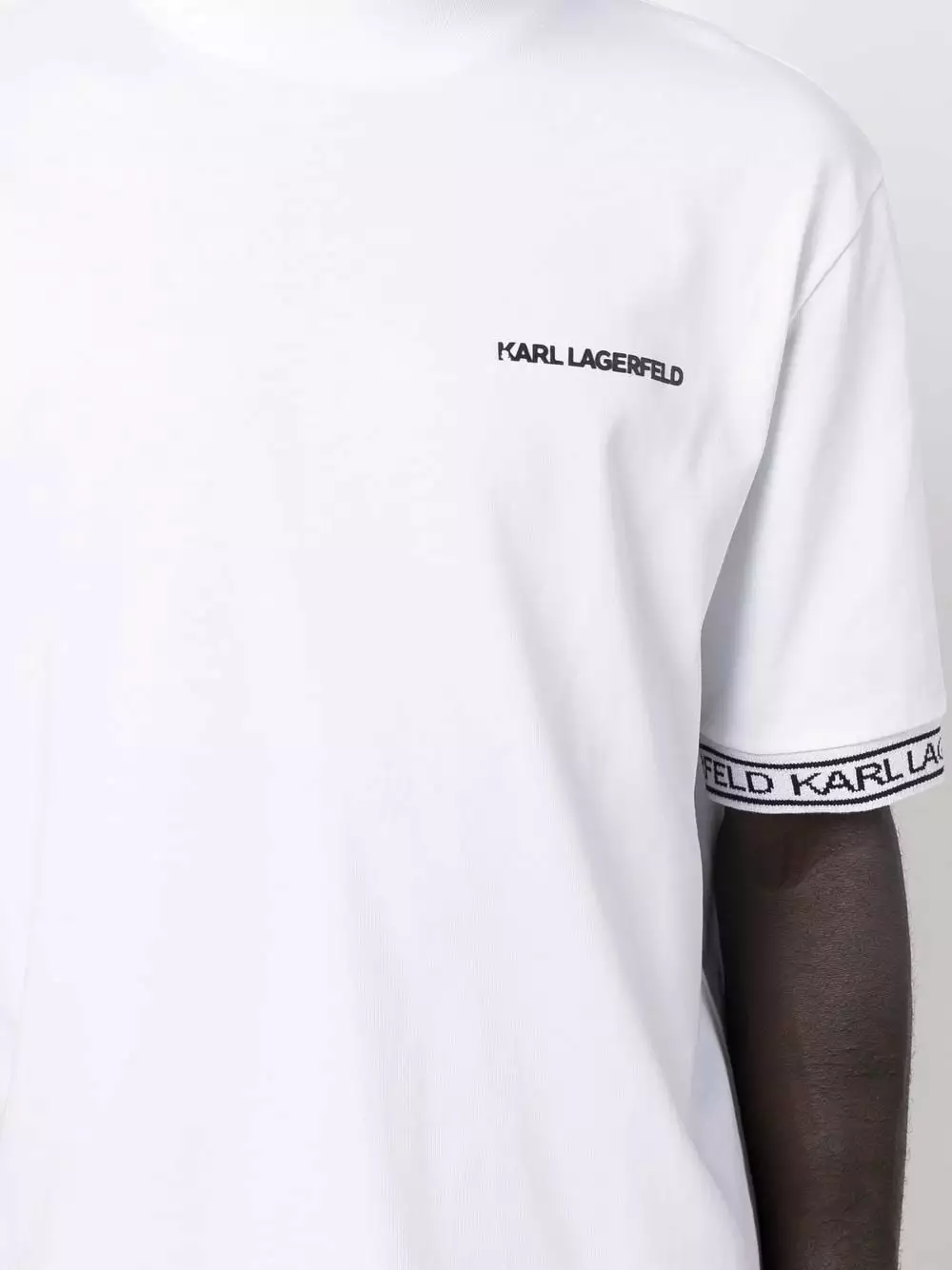 Karl Lagerfeld mock-neck logo T-shirt
