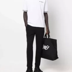 Karl Lagerfeld mock-neck logo T-shirt