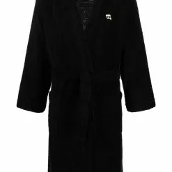 Karl Lagerfeld Ikonik-embroidered bathrobe