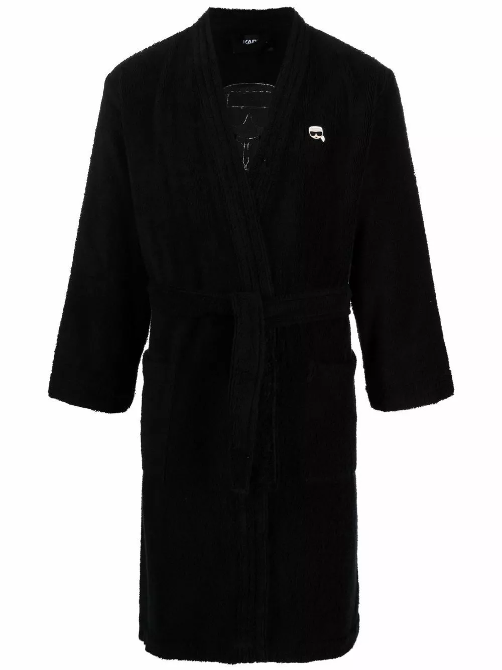 Karl Lagerfeld Ikonik-embroidered bathrobe