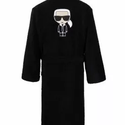 Karl Lagerfeld Ikonik-embroidered bathrobe